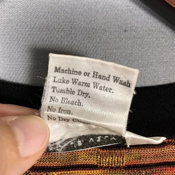 Exclusively Misook Long Sleeve Cardigan Size XS Brown Orange One Button Sweater - Picture 14 of 15